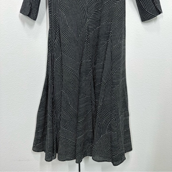 Madewell Tie-Waist Midi Dress in Dot Blouson Shirt Dress Button Down Casual Fall - Picture 12 of 12